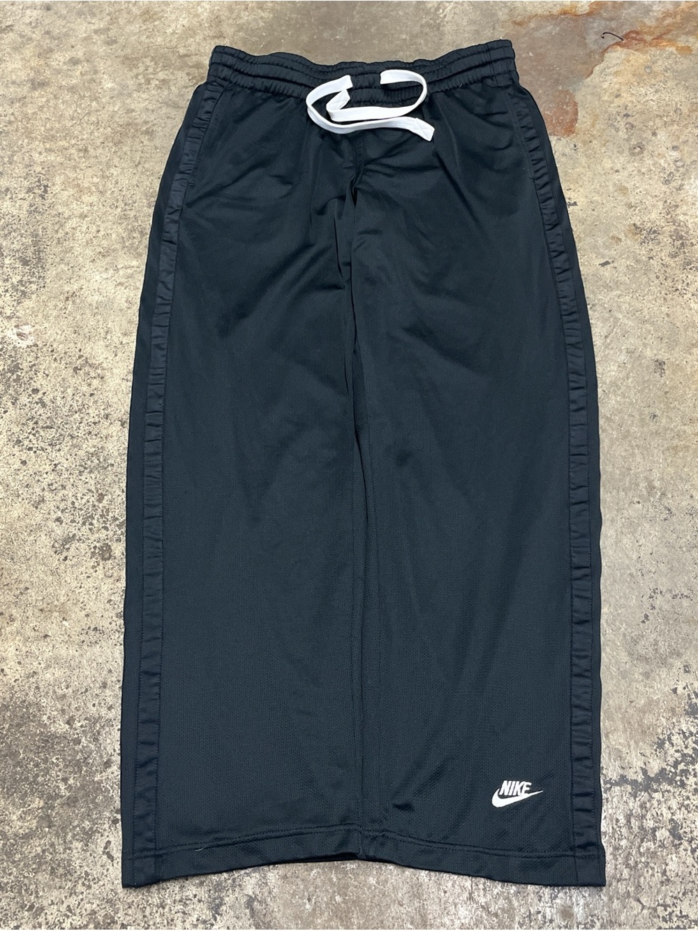 Y2K Nike Track Pants Men’s Large Black Loose Lightweight Breathable Sports 00s